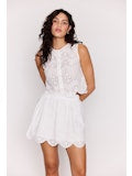 Tahlia Embroidery Top and Mini Skirt Set