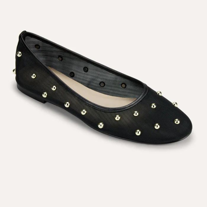 Yosi Sadie Stud in Black Mesh Shoe