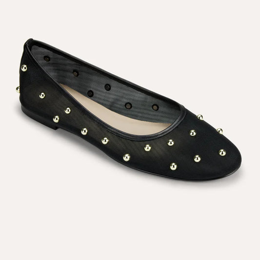 Yosi Sadie Stud in Black Mesh Shoe