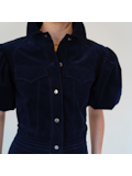 SHUG Navy Elizabeth Top