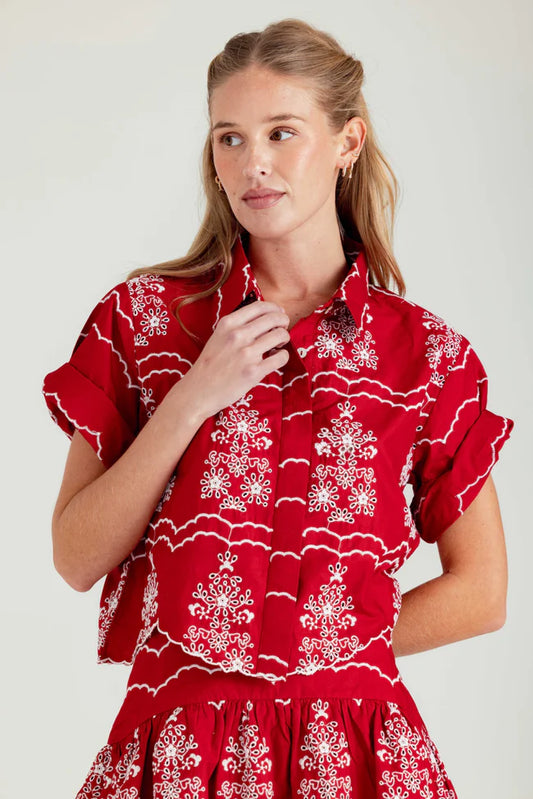 SUNDAYS Red Clifton Shirt