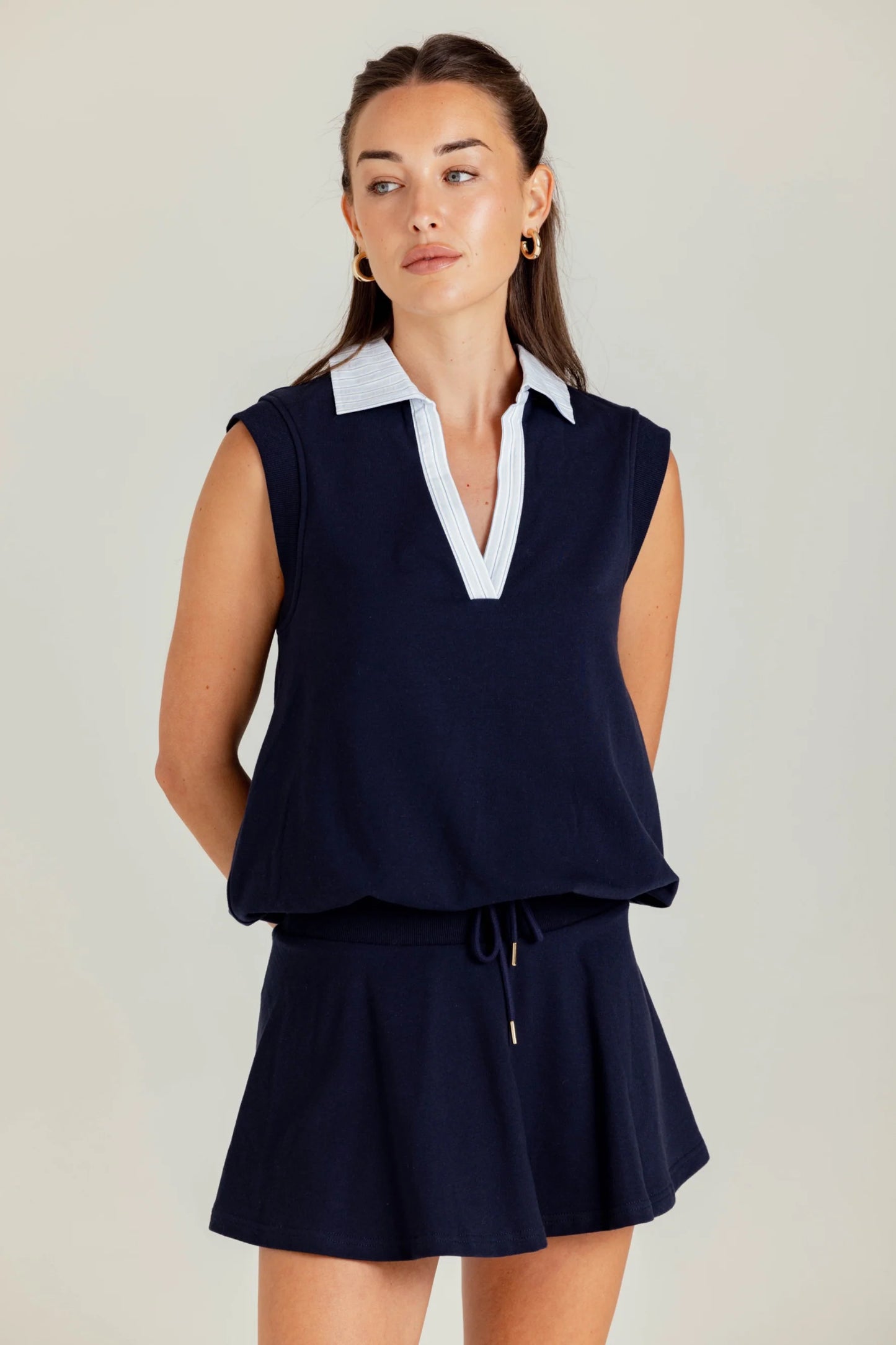 SUNDAYS Navy Fallon Skort