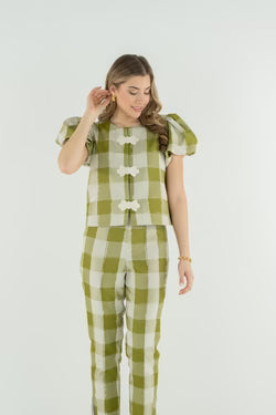 EMILY MCCARTHY Gingham Isabella Top