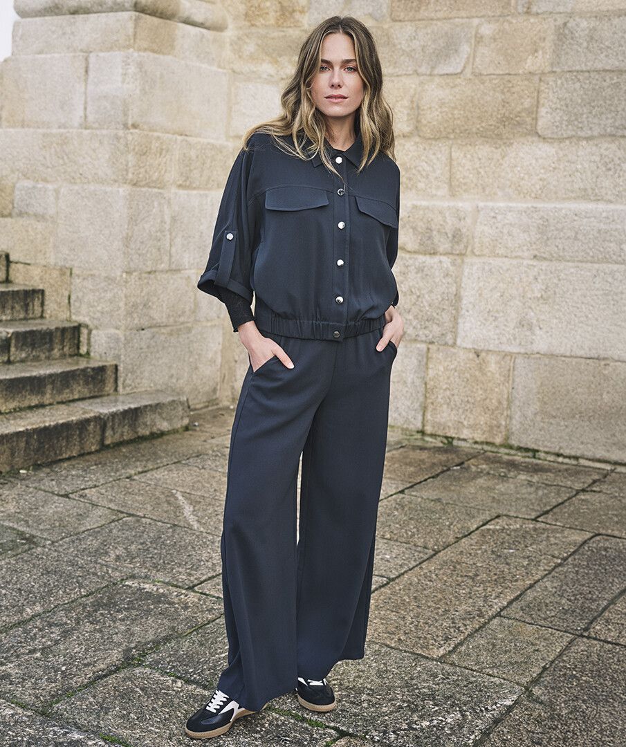 Mandy Black  Wide Leg Trousers