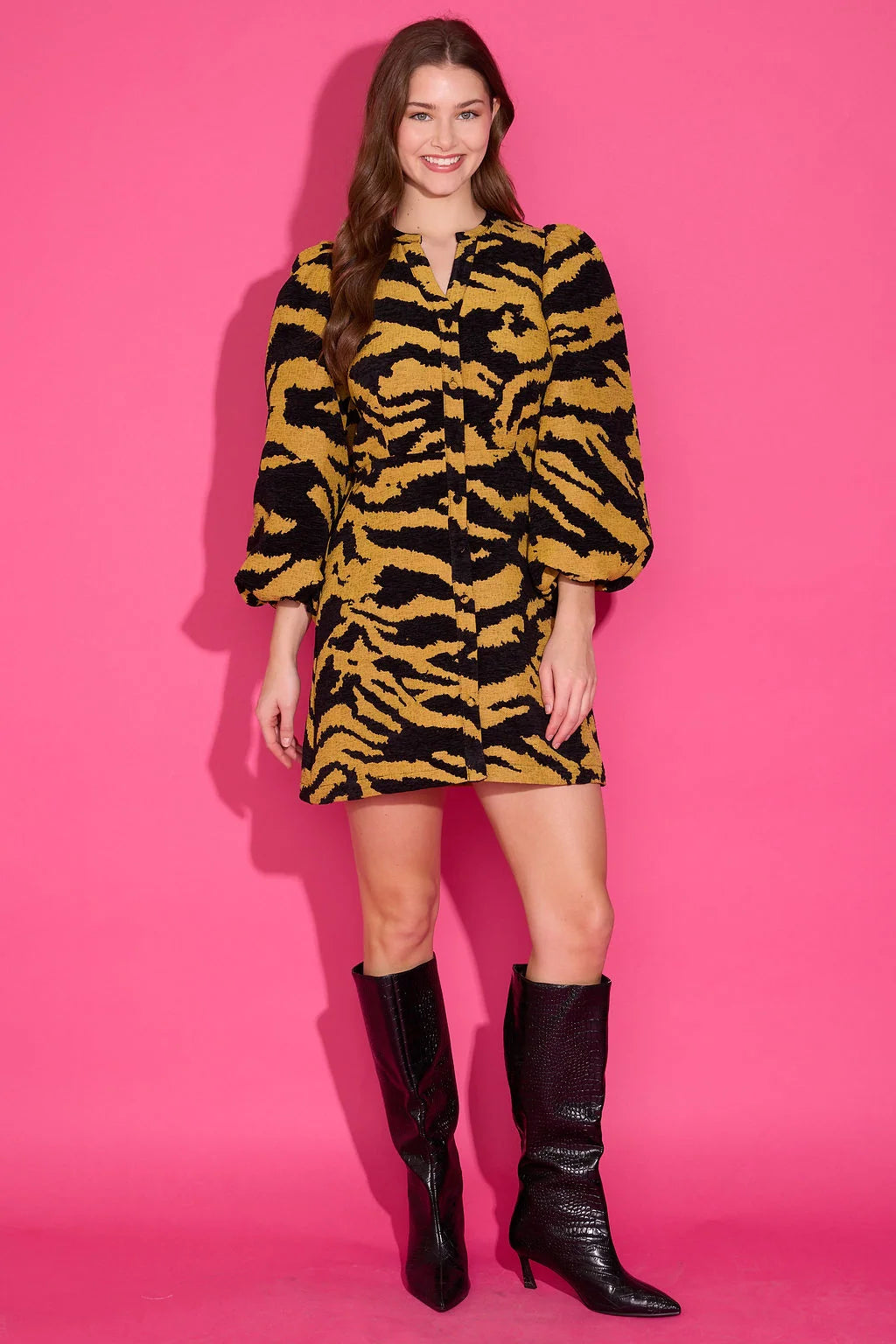 ALDEN ADAIR Noir Cat Athena Dress