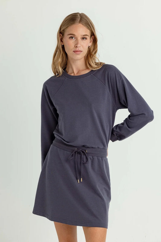 SUNDAYS Navy Atlas Dress
