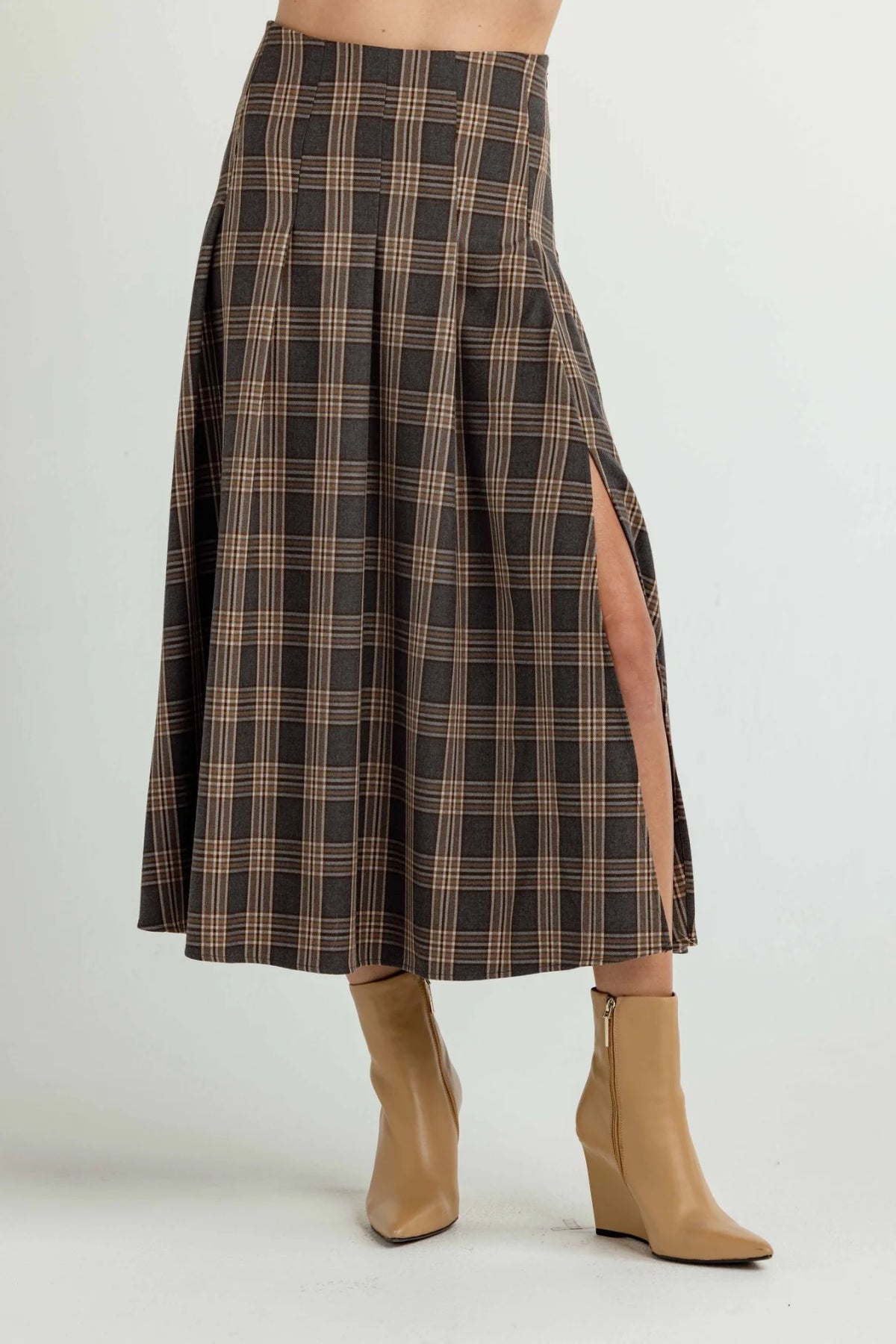 SUNDAYS Ashwood Plaid Bella Maxi Skirt