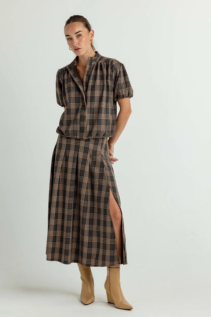 SUNDAYS Ashwood Plaid Bella Maxi Skirt
