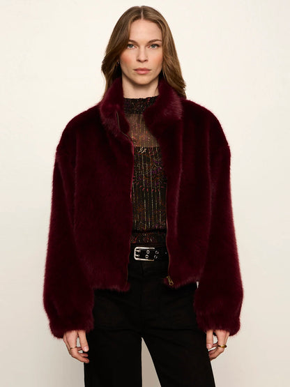 SANCTUARY Bordeaux Everest Fur Bomber