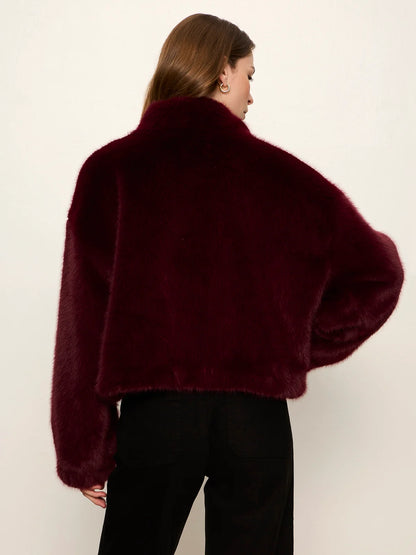 SANCTUARY Bordeaux Everest Fur Bomber