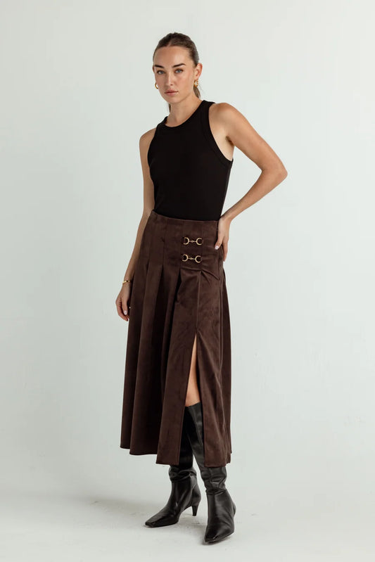 SUNDAYS Espresso Bonnie Maxi Skirt