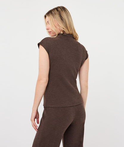 Cacao  Sleeveless Sweater