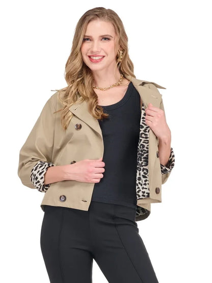 JOY JOY Camel Short Trench Jacket