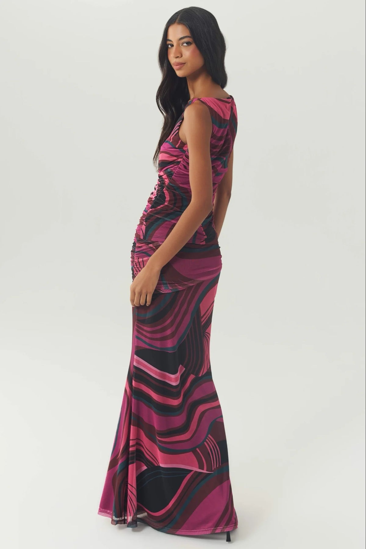 HUTCH Pink/Multi Maxi Cinda Skirt