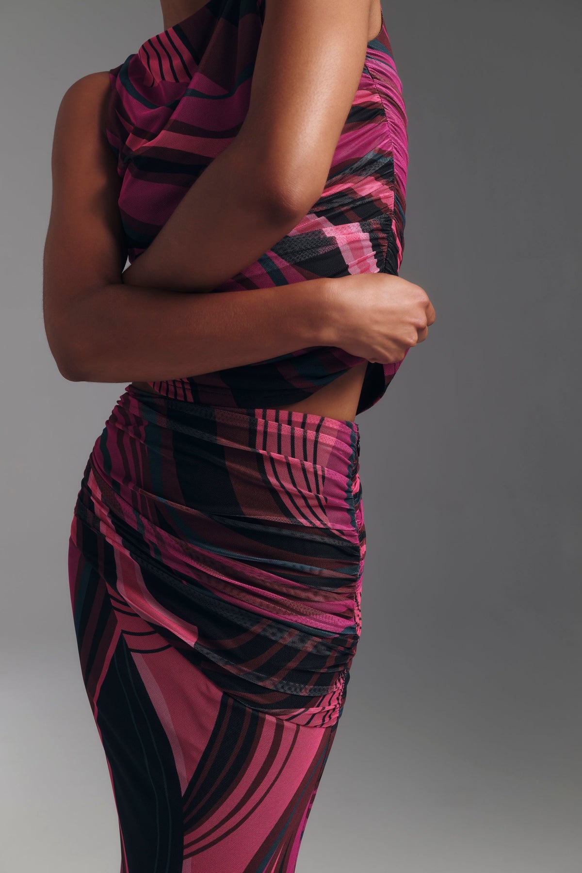 HUTCH Pink/Multi Maxi Cinda Skirt