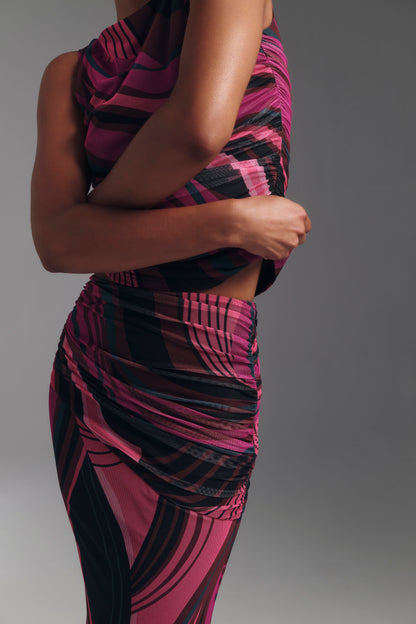 HUTCH Pink/Multi Maxi Cinda Skirt