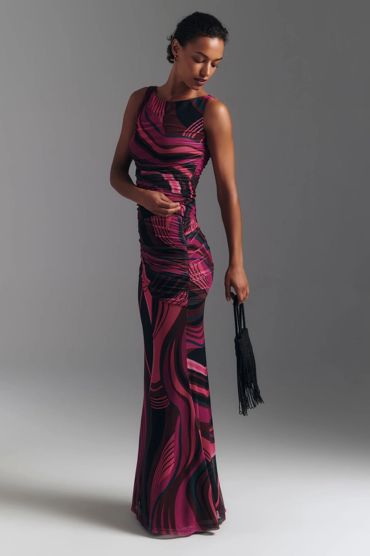 HUTCH Pink/Multi Maxi Cinda Skirt
