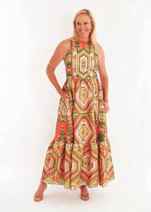 CK BRADLEY Kilim Squash Tracadero Maxi Dress