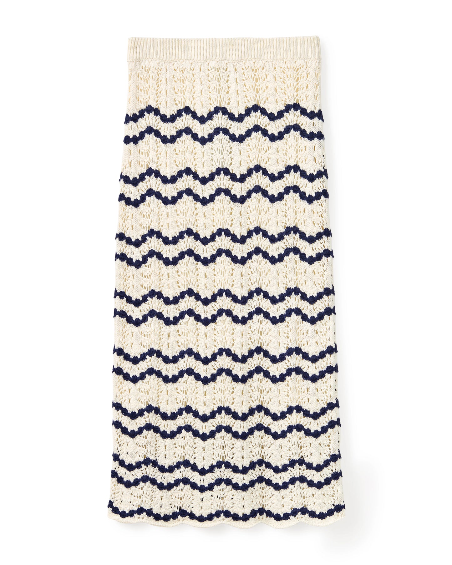 CARTOLINA Natural Beach Wave Stripe Caroline Maxi Skirt