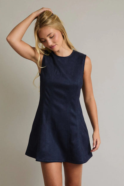The Midnight Suede Dress