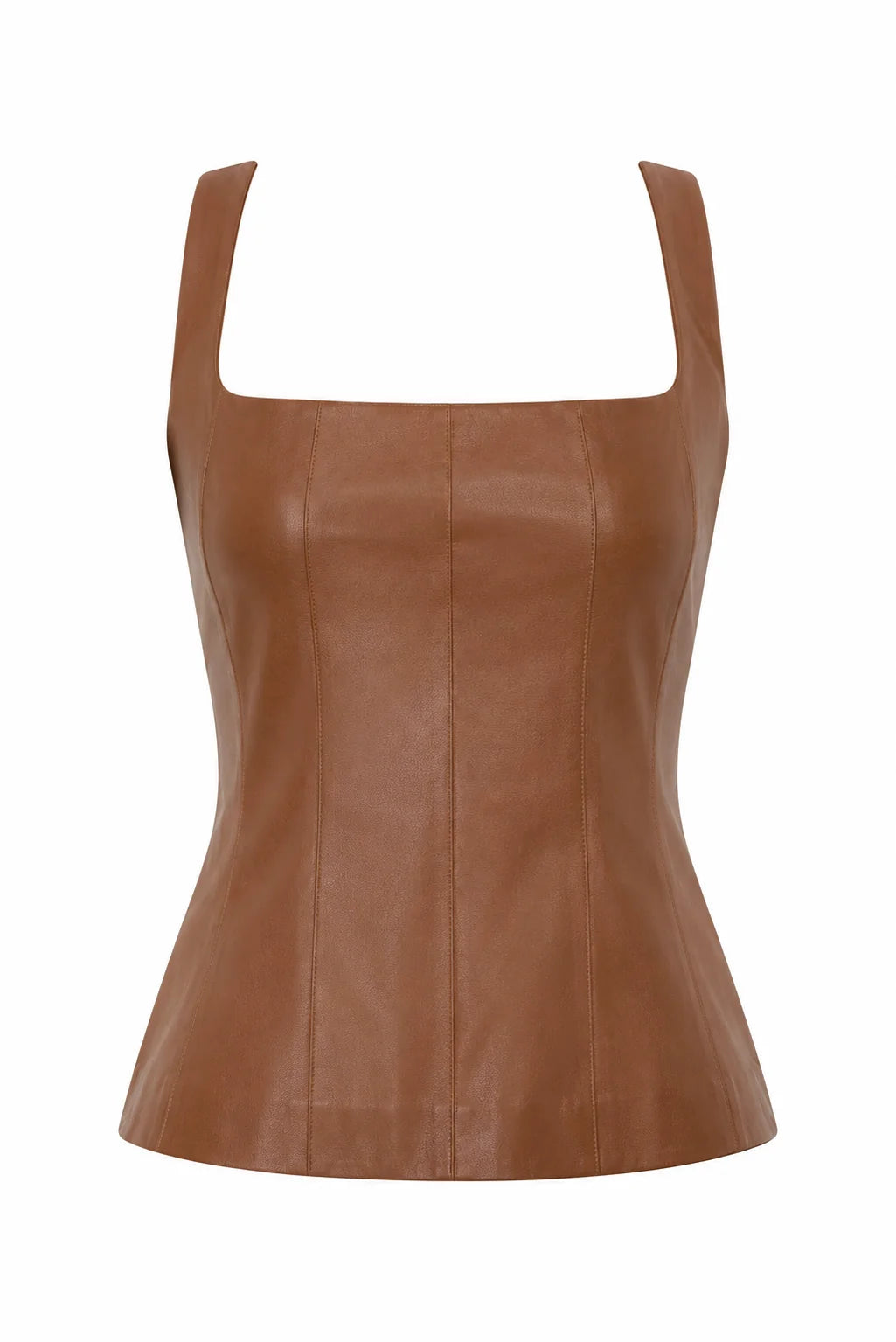 JS71 Faux Leather Copper Enzo Top