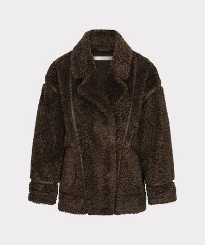 Alisha Brown Shearling Fur Jacket