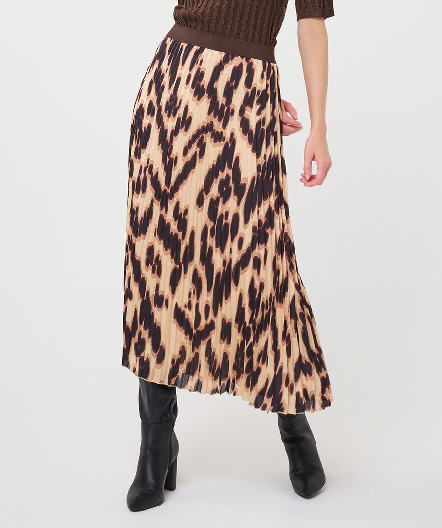 Rebecca Leopard Maxi Skirt