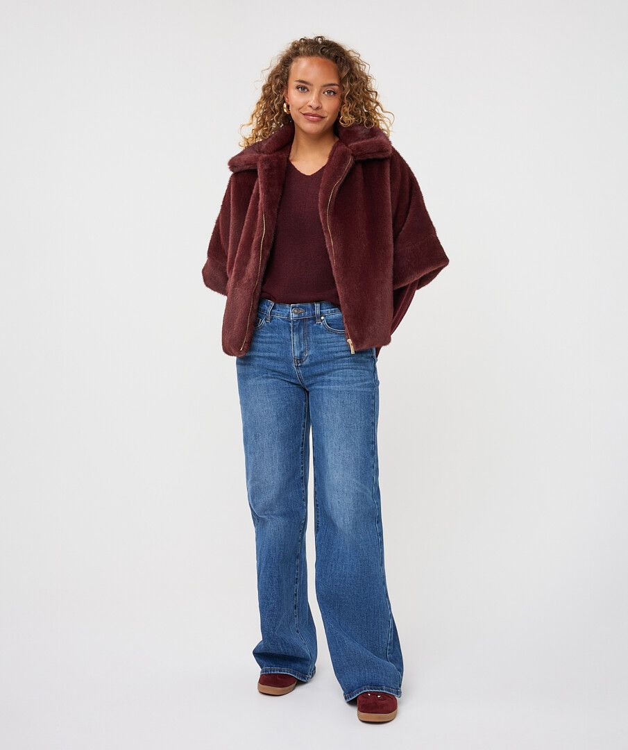 Tammy Merlot Fur Jacket