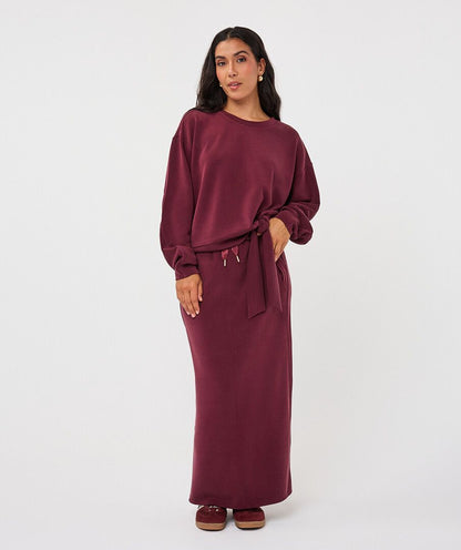 Allegra Merlot Modal Maxi Skirt