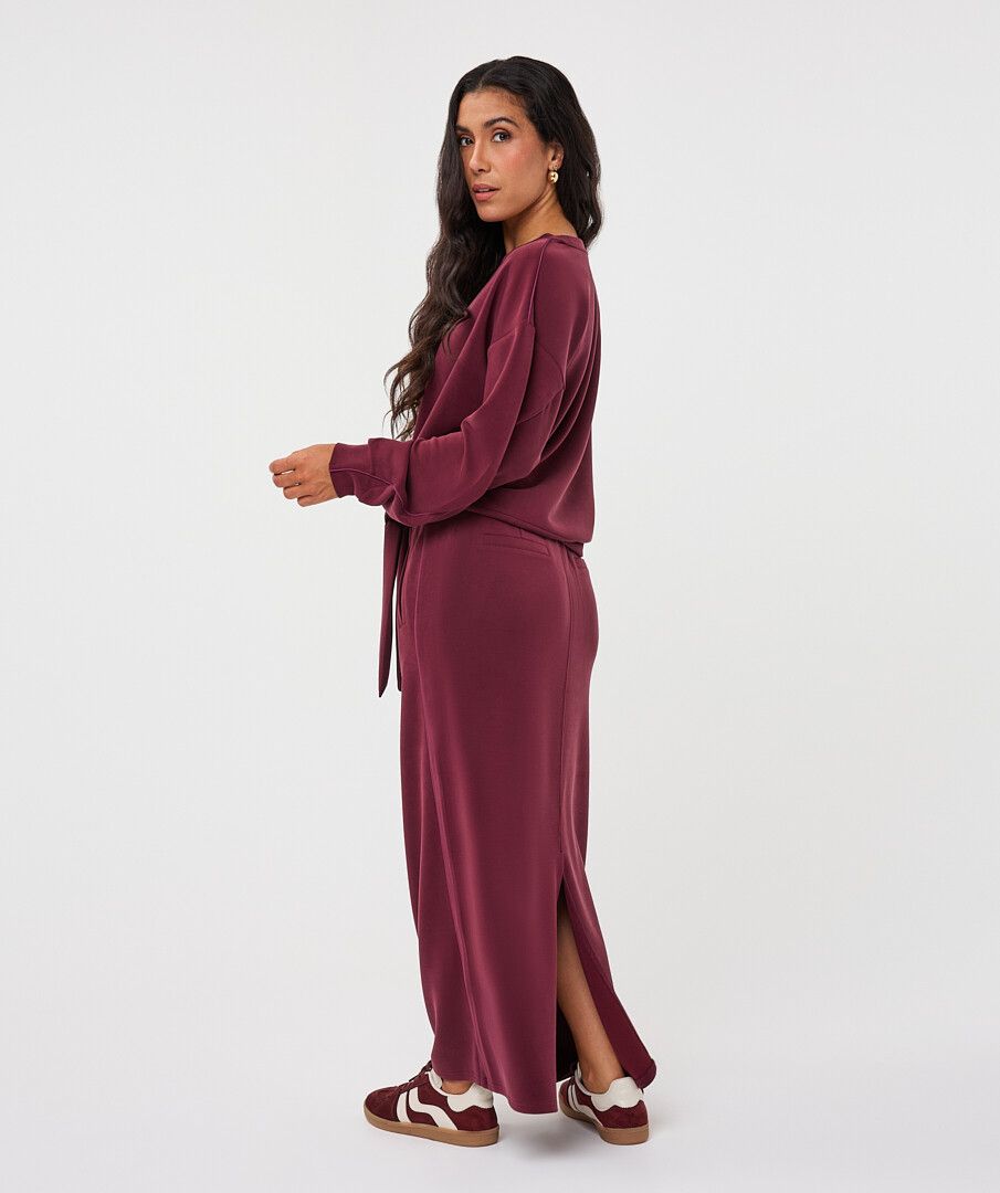Allegra Merlot Modal Maxi Skirt