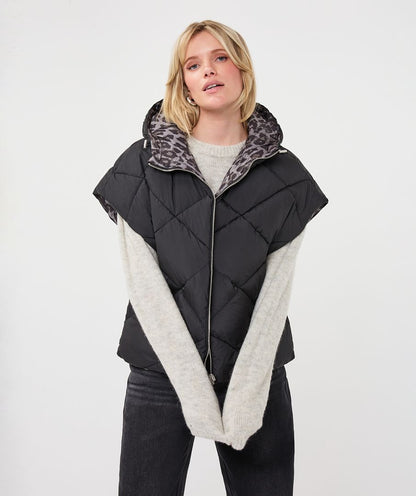 Astrid Black/Leopard Reversible Jacket