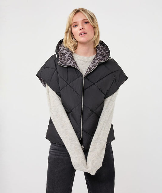 Astrid Black/Leopard Reversible Jacket