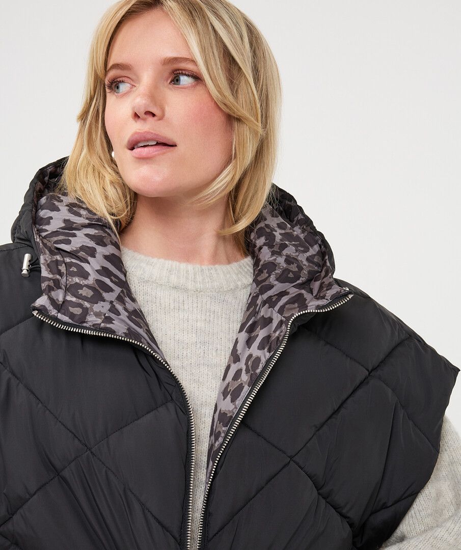 Astrid Black/Leopard Reversible Jacket