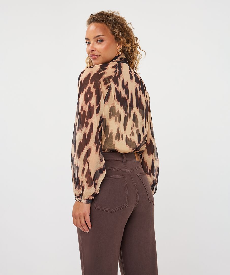 Anna Leopard Blouse