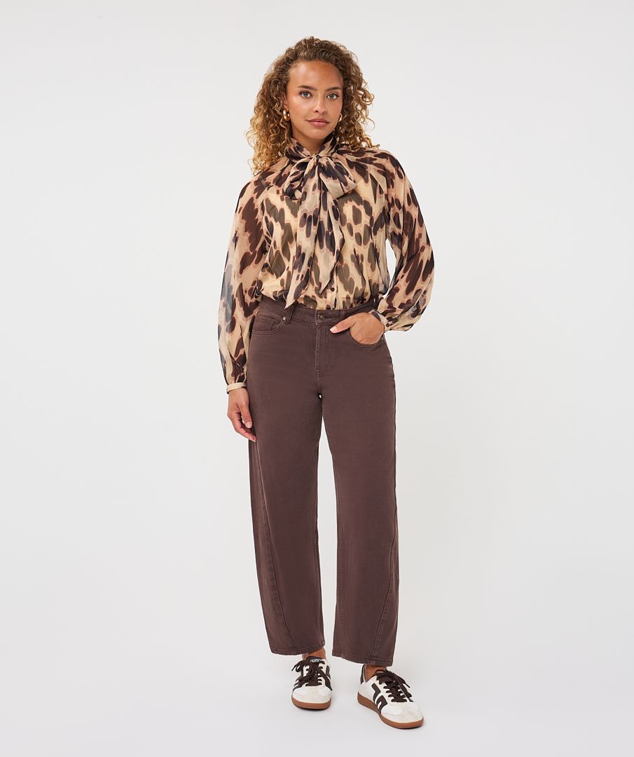 Anna Leopard Blouse