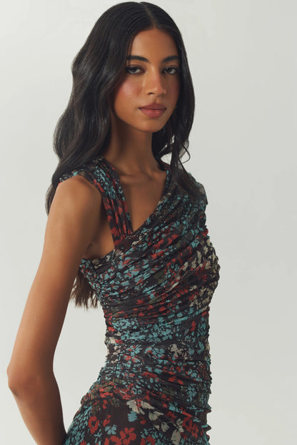 HUTCH Brown/Multi Ester Dress