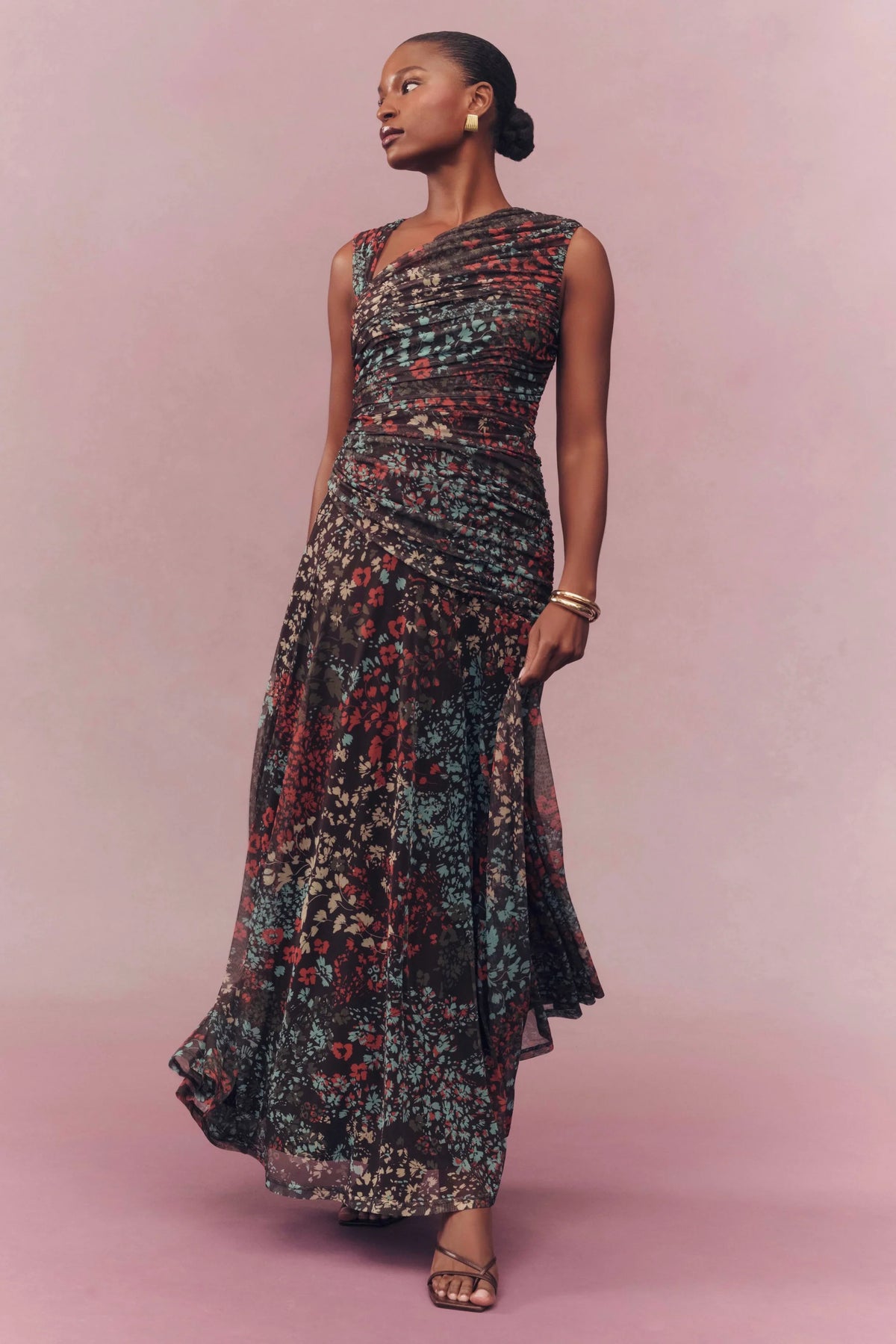 HUTCH Brown/Multi Ester Dress