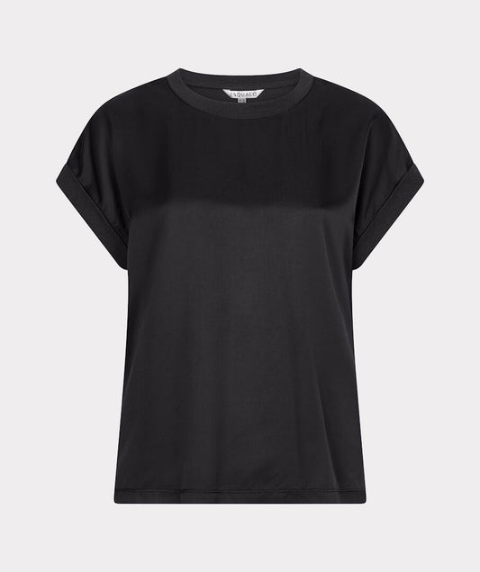 Maggie Black Silky Top