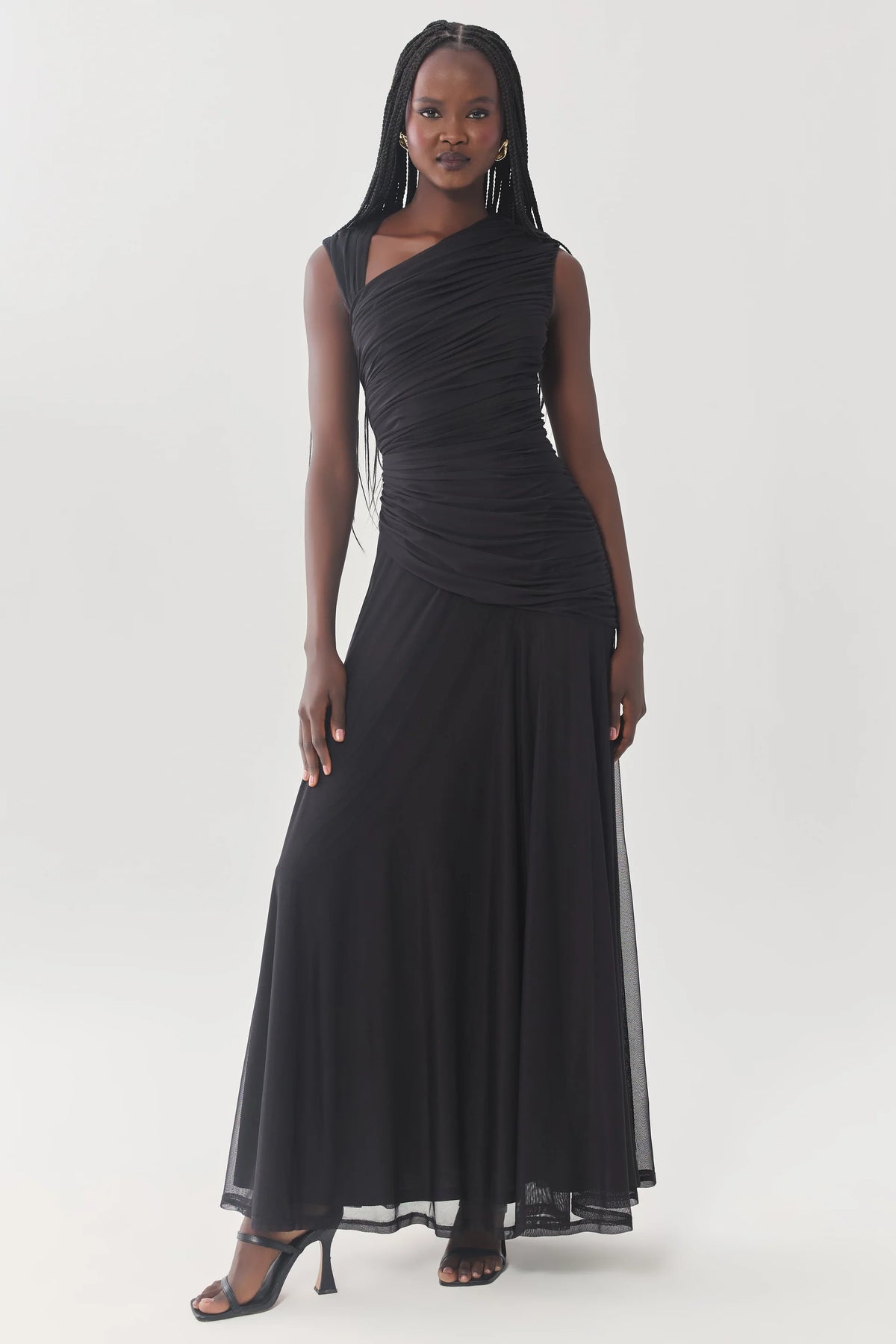 HUTCH Black Maxi Ester Dress