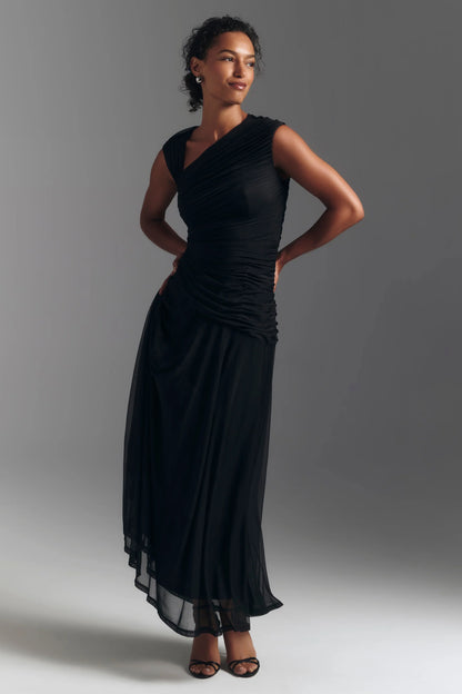 HUTCH Black Maxi Ester Dress