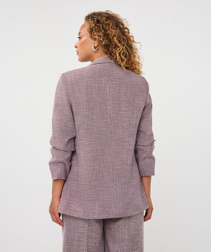 Tisha Fancy Merlot Blazer