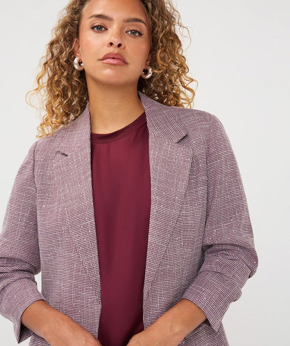 Tisha Fancy Merlot Blazer