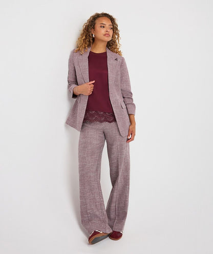 Tisha Fancy Merlot Blazer