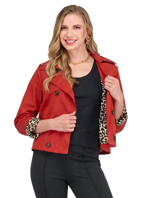 JOY JOY Flame Short Trench Jacket