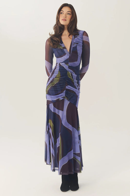 HUTCH Plum/Multi Gael Dress