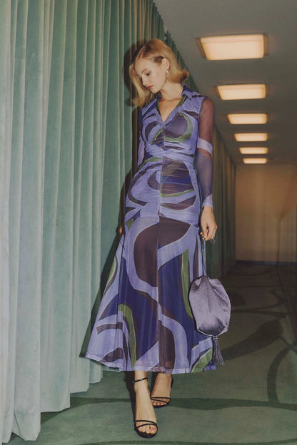 HUTCH Plum/Multi Gael Dress