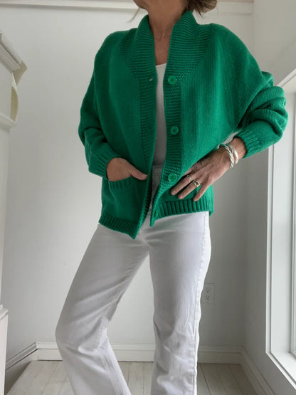 Golf Varsity Heart Green Cardigan