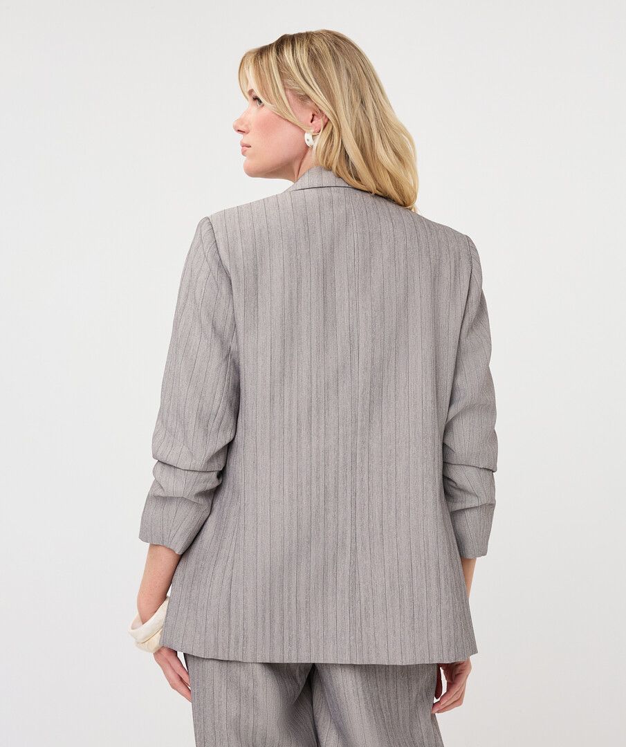 Courtney Herringbone Light Grey Blazer