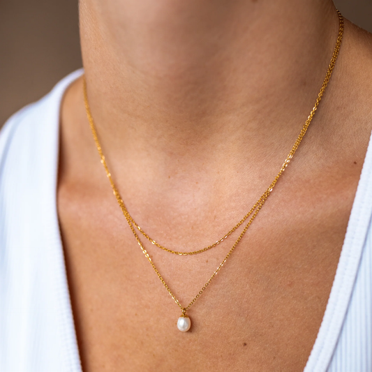 ALCO Pearl Diver Petite Necklace Gold