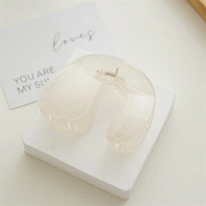 Beige Minimalist Claw Clip